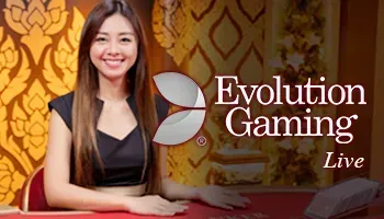 Live Baccarat table with dealer and cards